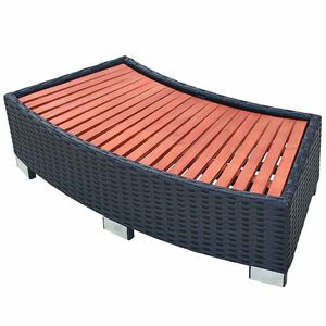 vidaXL Stepenica za vruću kupku od poliratana 92 x 45 x 25 cm crna