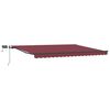 vidaXL Tenda na ručno uvlačenje s LED svjetlima bordo 400 x 300 cm