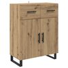 vidaXL Highboard Umjetnički hrast 69,5 x 34 x 180 cm Konstruirano drvo