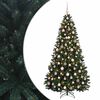 vidaXL Umjetno božićno drvce tamnozeleno s kuglicama 180 cm