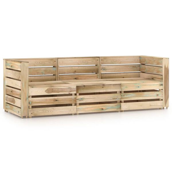 vidaXL Vrtni trosjed od zeleno impregnirane borovine