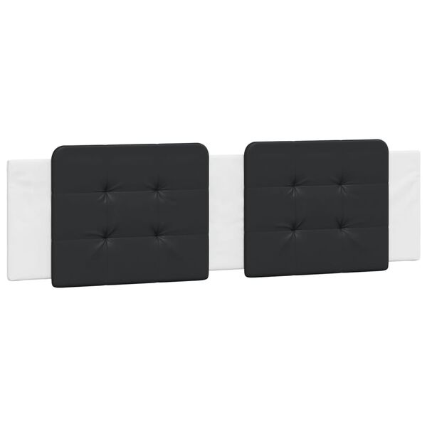 vidaXL Jastuk za uzglavlje Zadar crno-bijeli 180 cm od umjetne kože