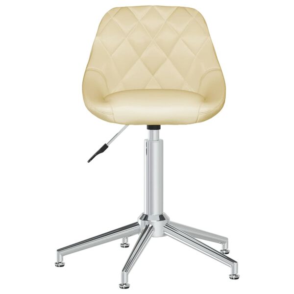 vidaXL Okretne blagovaonske stolice 6 kom krem od umjetne kože