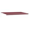 vidaXL Tenda na ručno uvlačenje bordo 500 x 300 cm