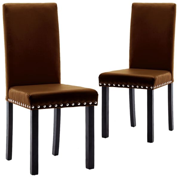 vidaXL Blagovaonske stolice 2 kom smeđe PVC