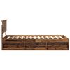 vidaXL Krevetna konstrukcija Staro drvo 90 x 190 cm Čvrsto borovo drvo