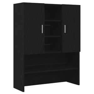 vidaXL Ormarić za perilicu rublja crni hrast 70,5 x 25,5 x 90 cm