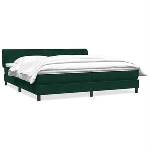vidaXL Krevet s oprugama s madracima tamno zeleni 180x220 cm bar&scaron;un