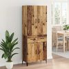 vidaXL Highboard Zidne Staro drvo 69,5 x 34 x 180 cm Konstruirano drvo