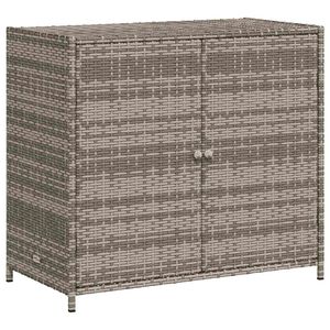 vidaXL Vrtni ormarić za pohranu sivi 83x45x76 cm od poliratana
