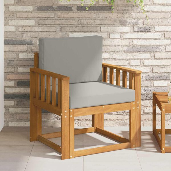 vidaXL Vanjski kauč Čvrsto drvo akacije i poliester