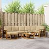 vidaXL Set vanjskih sofa s jastukom 8 pcs Prirodna i bež