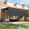 vidaXL Skrovita tenda Antracit 450 &times; 300 cm Poliester i aluminij