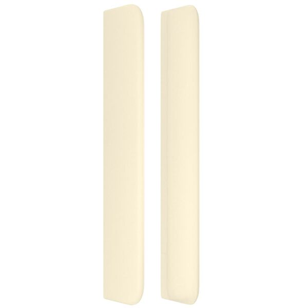 vidaXL Uzglavlje s u&scaron;ima krem 93x16x118/128 cm od umjetne kože