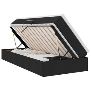 vidaXL Krevet s madracem i skladi&scaron;tem Crna 90 x 190 cm Poliester