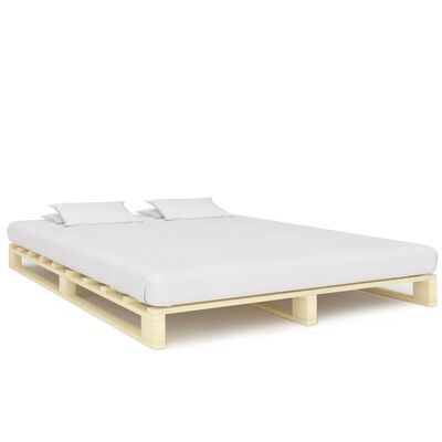 vidaXL Okvir za krevet od paleta od masivne borovine 200 x 200 cm