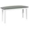 vidaXL Klupa 90 cm bijela puna drvena guma