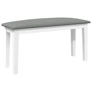 vidaXL Klupa 90 cm bijela puna drvena guma