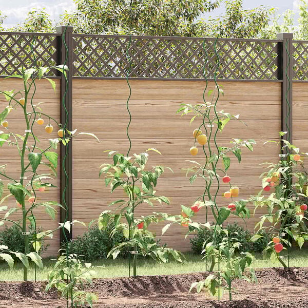 vidaXL Podr&scaron;ka za biljke 20 pcs Zelena 110 x 0.6 x 0.6 cm Čelik