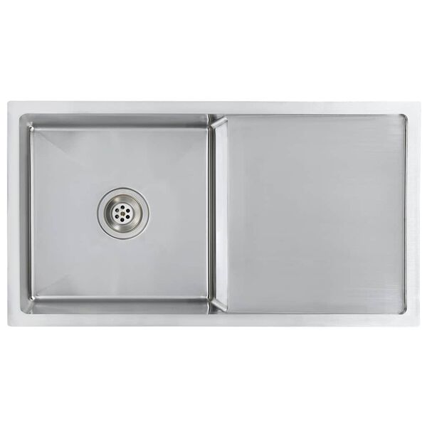 vidaXL Ručno rađeni kuhinjski sudoper od nehrđajućeg čelika