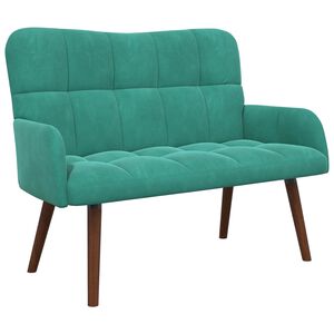 vidaXL Sofa za dvije osobe Tirkizna 115 x 61 x 87 cm Bar&scaron;un