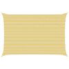 vidaXL Jedrilica za sunčevu sjenu Žuta i bijela 4 x 6 m HDPE