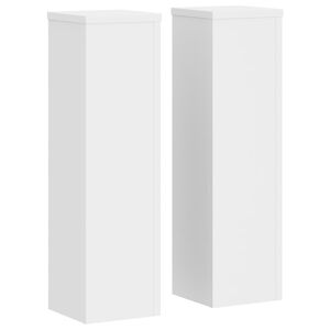 vidaXL Stalci za biljke 2 kom bijeli 17 x 17 x 60 cm konstruirano drvo
