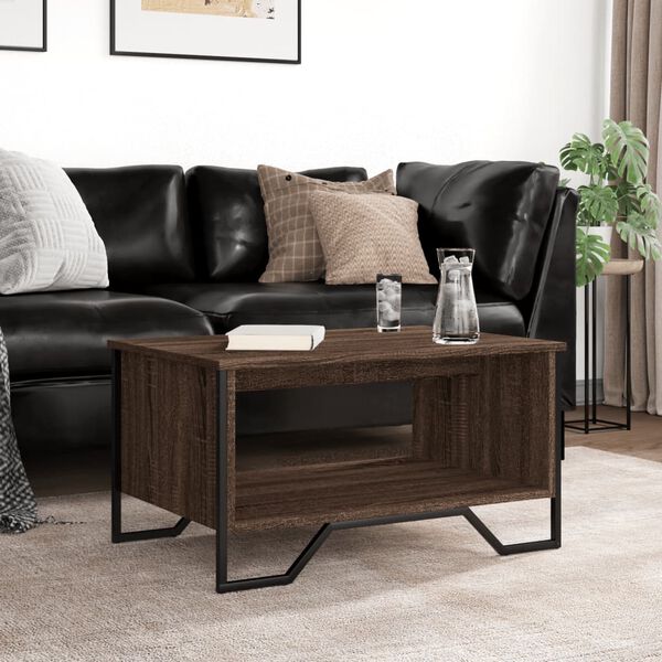 vidaXL Stolić za kavu Smeđa hrasta 75x51x40 cm konstruirano drvo