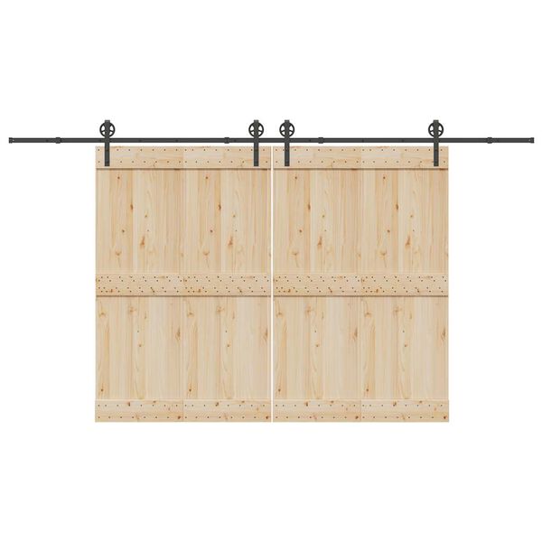 vidaXL Pribor za klizna vrata 400 cm čelični crni