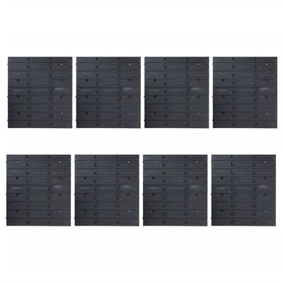 vidaXL 141-dijelni set kutija za pohranu sa zidnim pločama crveno-crni