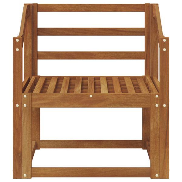 vidaXL Vanjski kauč Čvrsto drvo akacije Prirodna