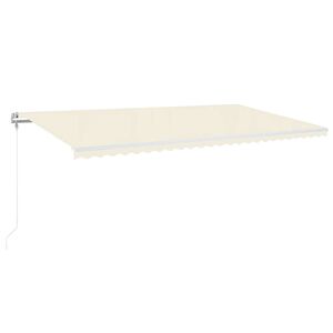 vidaXL Automatska tenda sa senzorom za vjetar LED 600 x 300 cm krem