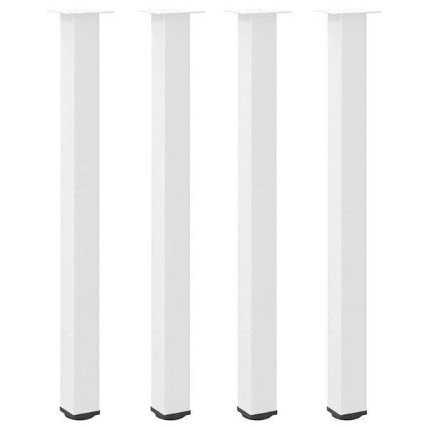 vidaXL Noge za barski stol 4 kom Bijele 110-112 cm Čelične