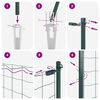 vidaXL Ograda s postovima Zelena 1,4 x 10 m Čelik i PVC