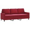vidaXL 3-dijelni set sofa s jastucima crvena boja vina bar&scaron;unasti