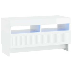 vidaXL LED TV kabinet ALKMAAR 81 x 35 x 43 cm Bijela visokog sjaja