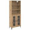 vidaXL Highboard Umjetnički hrast 69,5 x 34 x 180 cm Konstruirano drvo