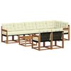 vidaXL Set vanjskih sofa 9 kom. Prirodna i krem