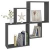 vidaXL Kockaste zidne police sive 80 x 15 x 78,5 cm konstruirano drvo