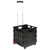 vidaXL Kolica Crna i crvena 35 x 39 x 92 cm PP i elastomer