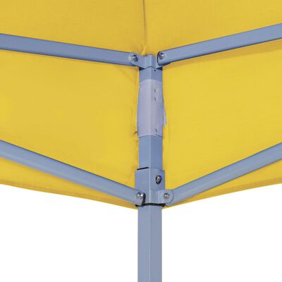 vidaXL Krov za šator za zabave 2 x 2 m žuti 270 g/m²