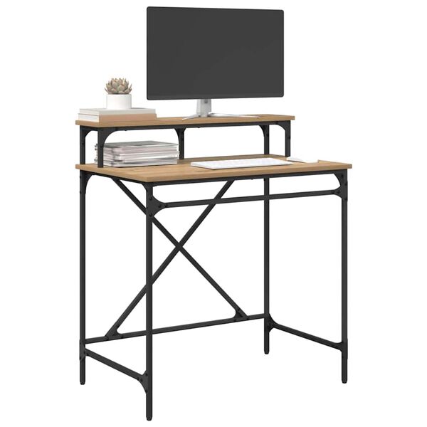 vidaXL Stol Umjetnički hrast 80 x 50 x 90 cm Konstruirano drvo