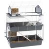 Ferplast kavez za zečeve Barn 100 Double 95 x 57 x 121 cm sivi