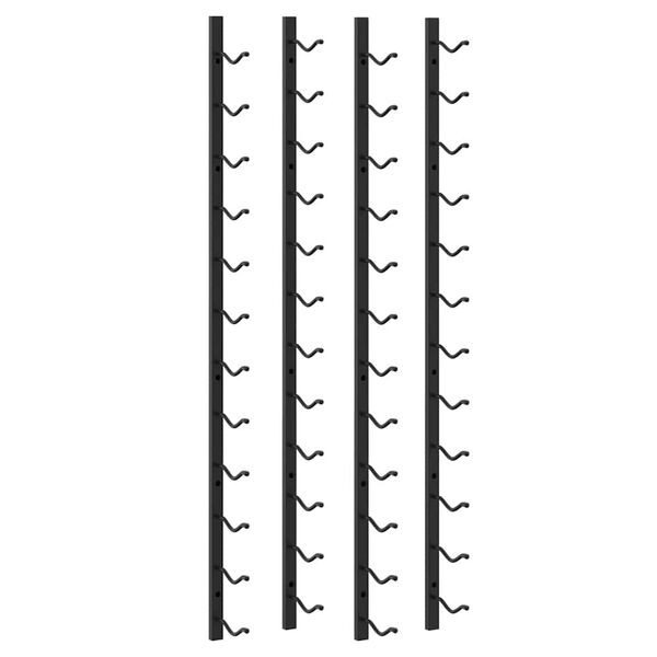 vidaXL Zidni stalci za vino za 12 boca 2 kom crni željezni