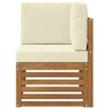 vidaXL Vanjski kutni kauč Čvrsto drvo akacije Prirodna