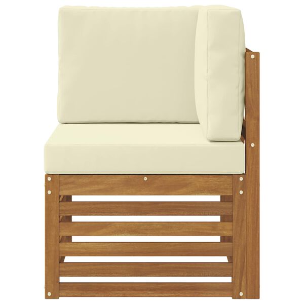 vidaXL Vanjski kutni kauč Čvrsto drvo akacije Prirodna