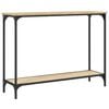 vidaXL Konzolni stol boja hrasta 101x30,5x75 cm konstruirano drvo