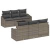 vidaXL Set sofe s jastukom s jastukom 7 pcs Siva poliratan