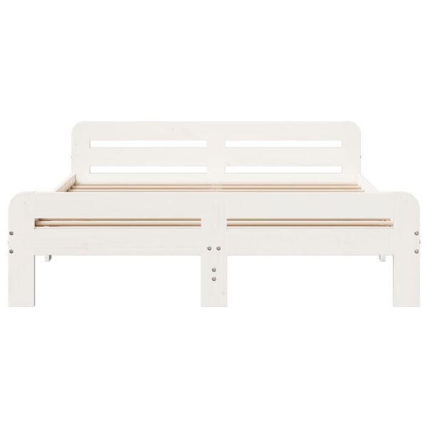vidaXL Okvir kreveta bez madraca bijeli 150x200 cm od masivne borovine