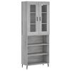 vidaXL Visoka komoda siva sonome 69,5x34x180 cm od konstruiranog drva
